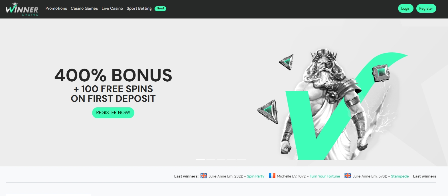 Winner Casino website